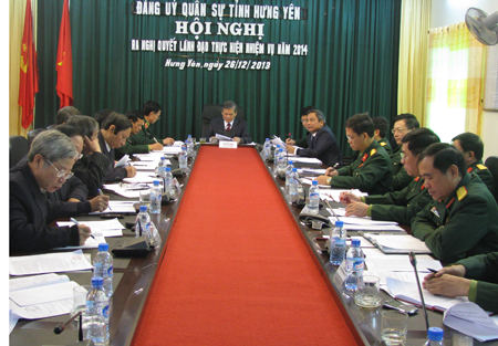 Đảng ủy Quân sự tỉnh Hưng Yên Ra nghị quyết lãnh đạo thực hiện nhiệm vụ năm 2014